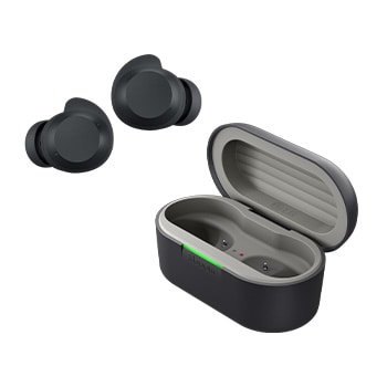 Vista frontal de LG xboom Buds by will.i.am | Audífonos Bluetooth | xboom Signature Sound con driver de grafeno | Color Negro BUDS