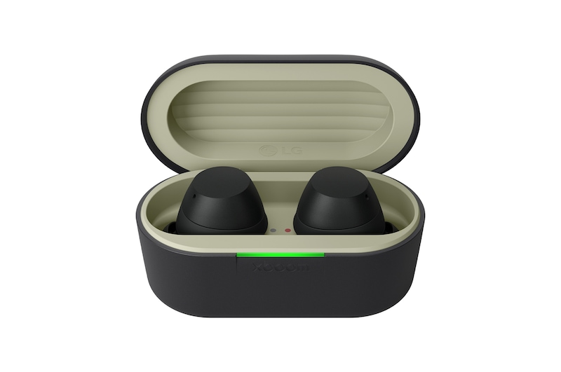 cradle front view with earbuds inside