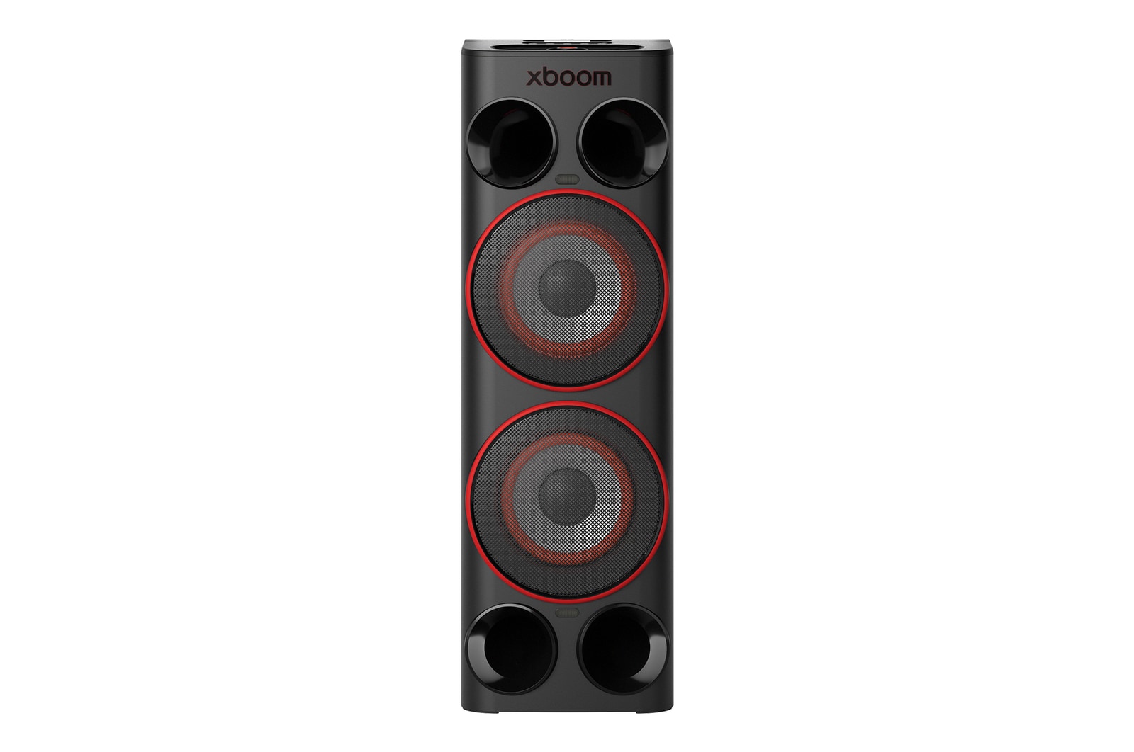 Vista frontal de LG xboom Power9000 by will.i.am | Parlante para fiestas con gran potencia de sonido y AI Karaoke Master POWER9000