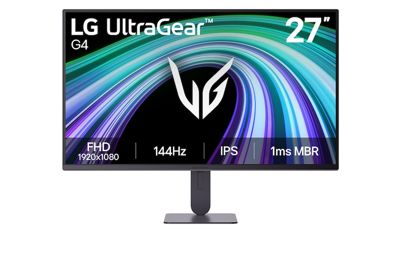 Vista frontal de Monitor Gamer UltraGear™ G4 de 27 pulgadas, 144 Hz FHD 27G414B-B