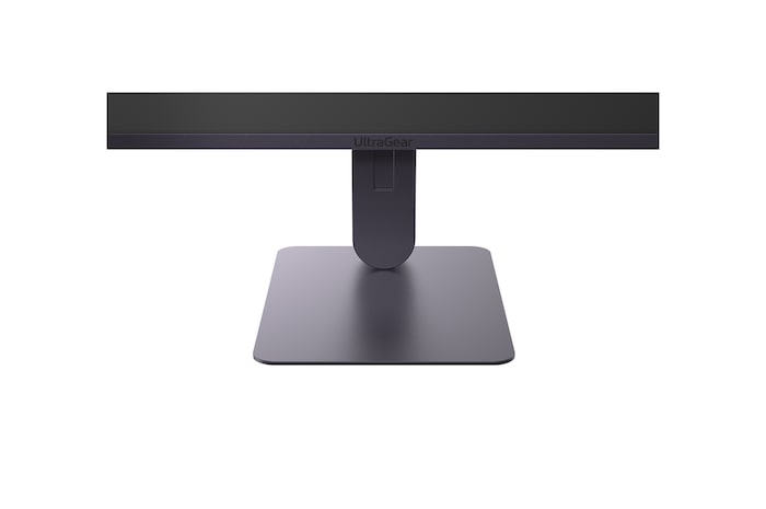 Front view of the monitor stand and base