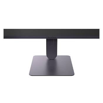 Front view of the monitor stand and base