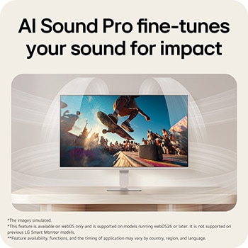 AI Sound Pro ofrece un sonido inmersivo y optimizado según el tipo de contenido.
