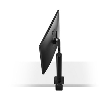perspectiva trasera del monitor girado -70 grados