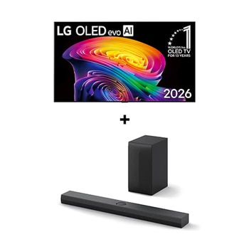 83" LG OLED evo AI C6 4K Smart TV 2026 + Barra de Sonido LG S70TY | 400W | 3.1.1 ch | Dolby Atmos
