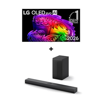 97" LG OLED evo AI G6 4K Smart TV 2026 + Barra de Sonido LG S70TY | 400W | 3.1.1 ch | Dolby Atmos