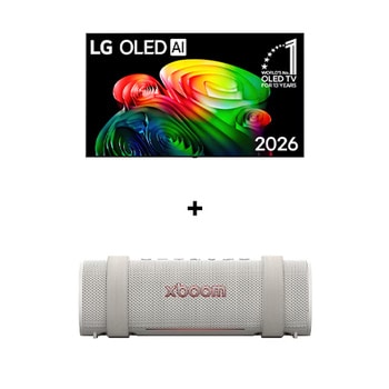 77" LG OLED AI B6 4K Smart TV 2026 + LG xboom Grab by will.i.am | Parlantes Bluetooth | Sonido xboom con la máxima portabilidad