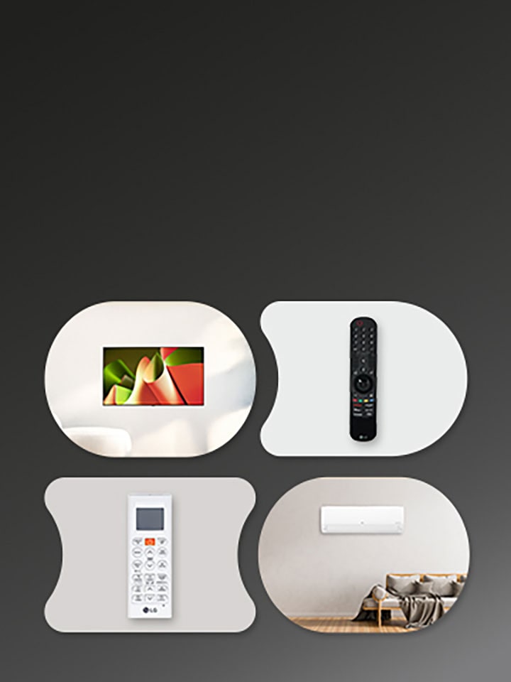 Esta es una imagen de los productos LG y sus accesorios originales.