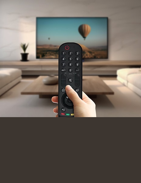 Esta es una imagen del control remoto para televisor LG.