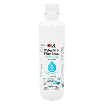 Vista frontal de Filtro de agua para refrigerador LT1000P de LG AGF80300704