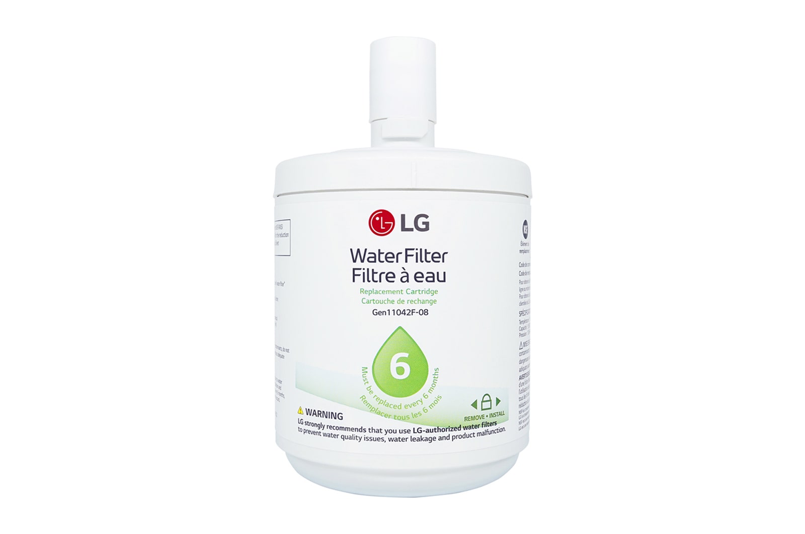 Vista frontal de Filtro de agua para refrigeradores LT500P (6 meses) ADQ72910911