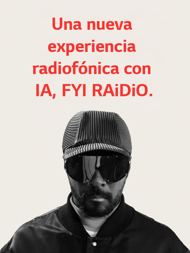 will.i.am en imagen en blanco y negro con el título al lado.