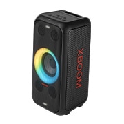 Right side forward with all lighting on. It shows XBOOM logo.