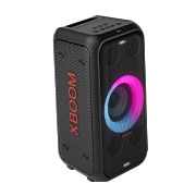 Left side forward with all lighting on.It shows XBOOM logo.