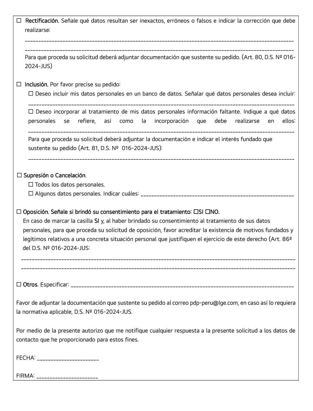 Tabla derechos arco