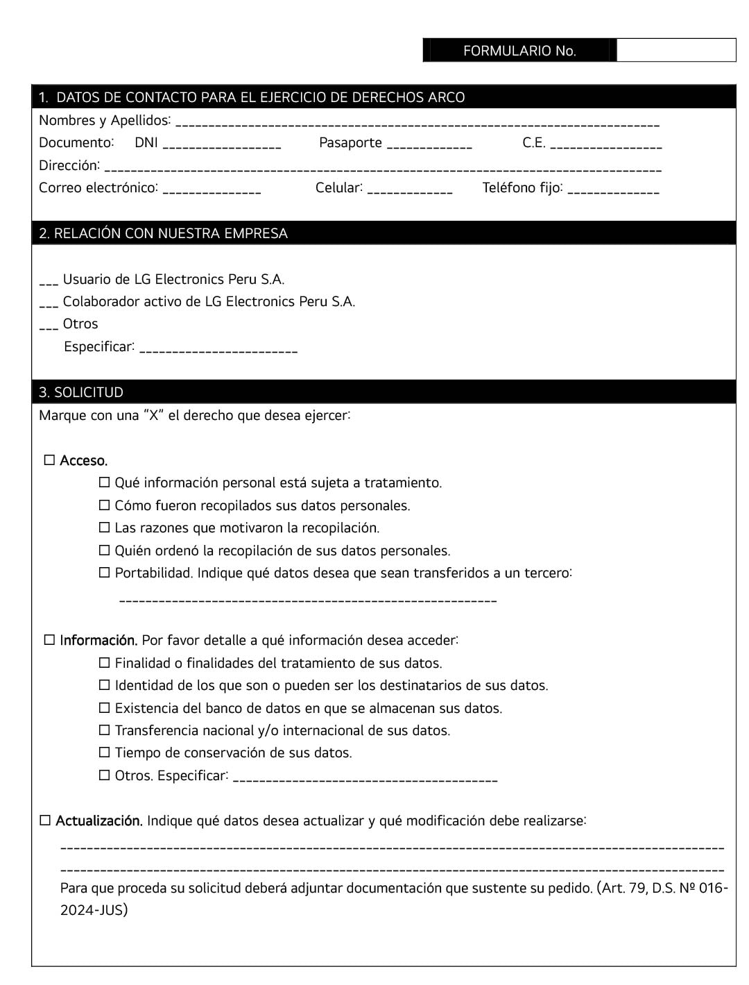 Tabla derechos arco