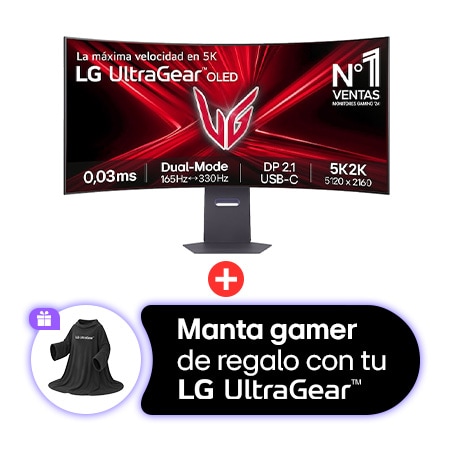 Monitor gaming LG UltraGear OLED 45'', 5K2K, Dual Mode (165/330Hz), 0,03 ms 45GX950A-B