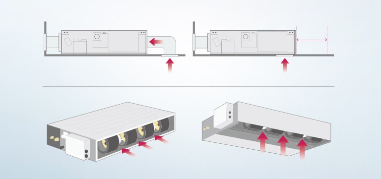 Instalación flexible (solo conducto de baja estática)