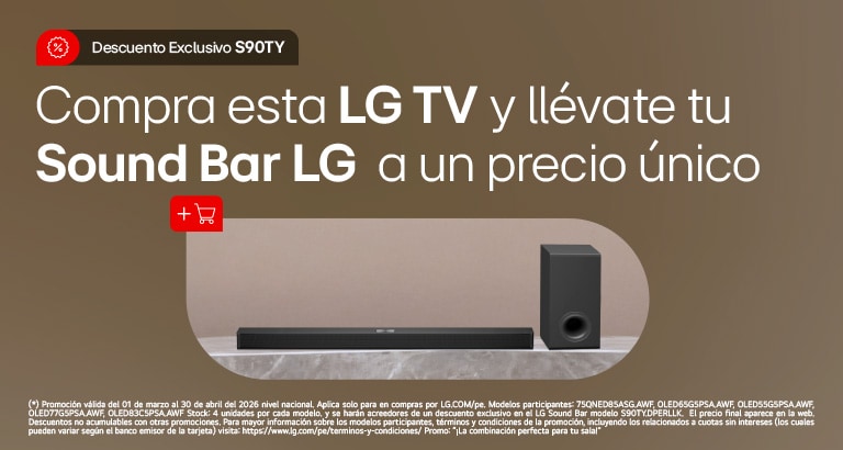 Compra esta LG TV y llévate tu Sound Bar LG a un precio único