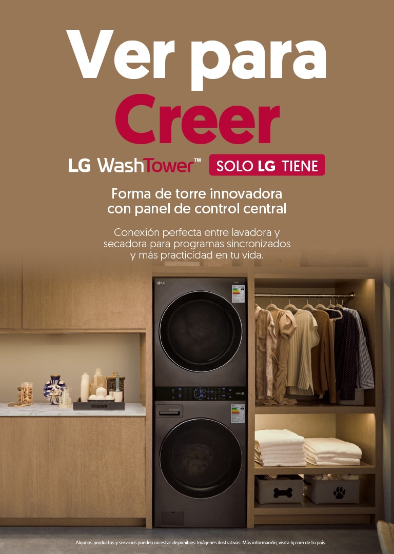 LG presenta WashTower, una nueva torre de lavado con secadora y