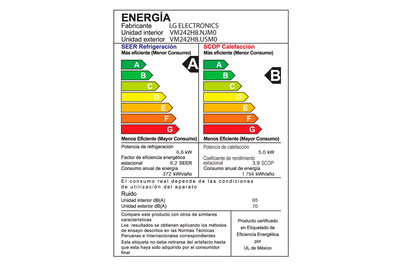 LG DUALCOOL, Aire Acondicionado Inverter 24000 BTU, Función Frío/Calor, VM242H8
