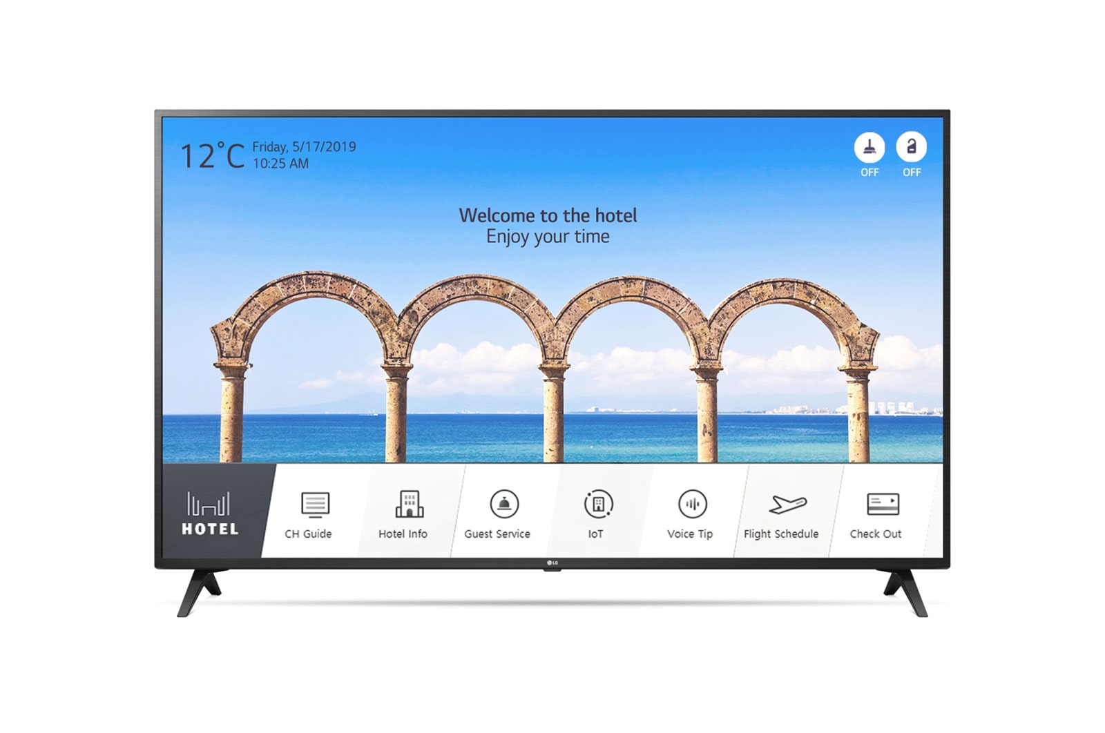 Vista frontal de Hotel TV serie UT660H 55UT660H0SA