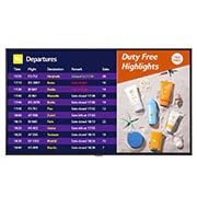 LG Pantalla Digital de Interior Delgada UHD de 65'' Serie UH7F-B con Brillo de 700 nits y Plataforma de Señalización Inteligente LG webOS, 65UH7F-B