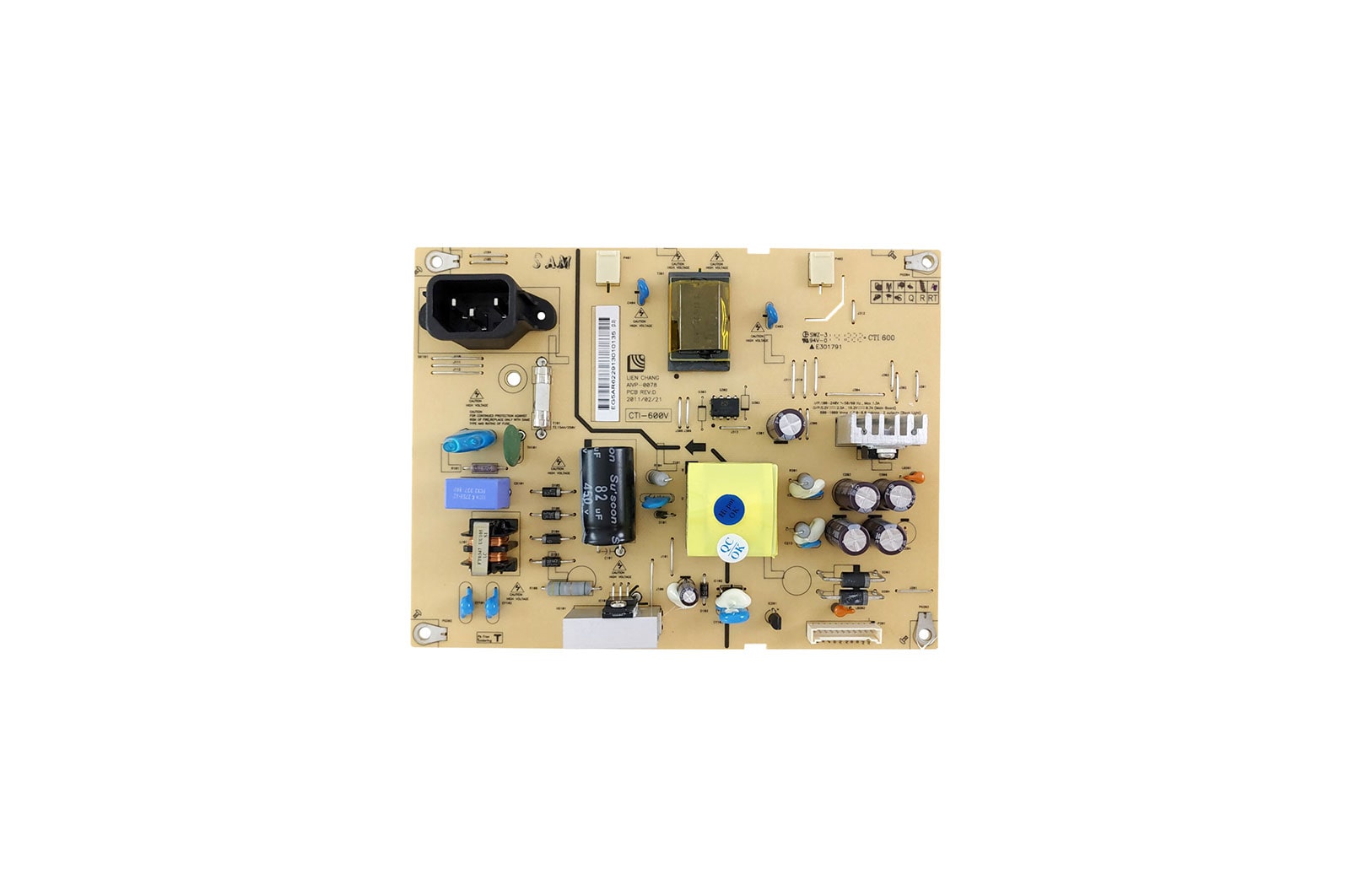 Vista frontal de Placa - fuente de alimentación para Monitor LG M2241A-PM - EAY62291301 EAY62291301