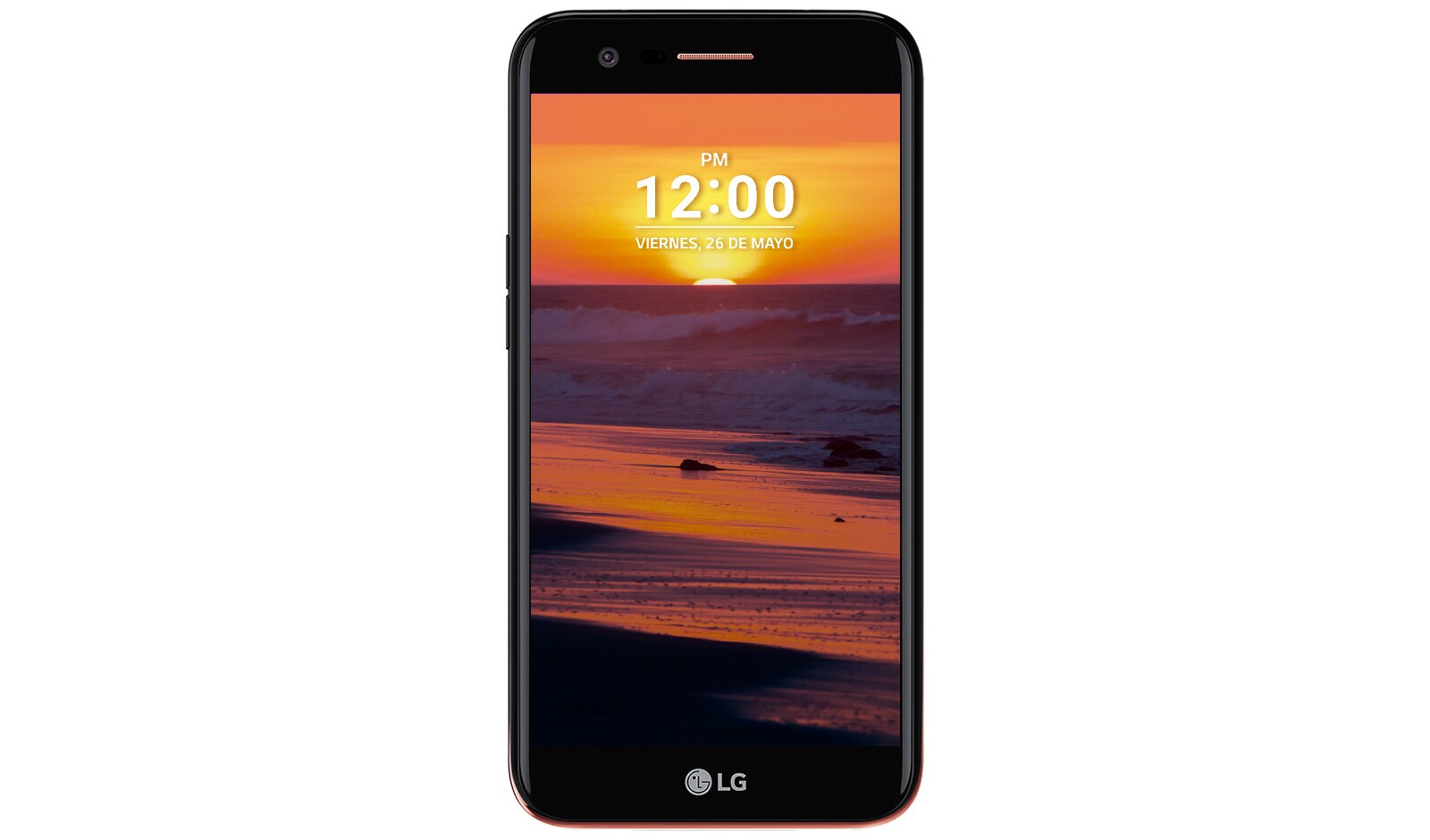 Vista frontal de LG K10 (2017) | Negro K10 (2017)