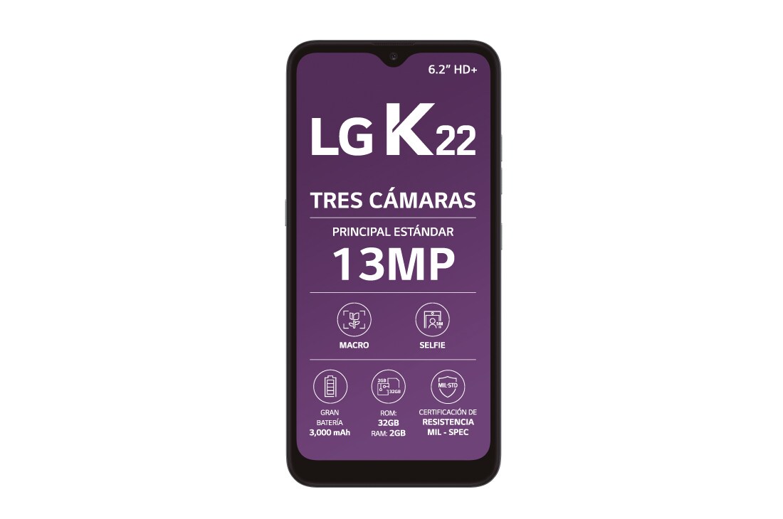LG K22, Tres Cámaras y 32GB de almacenamiento, LMK200HM