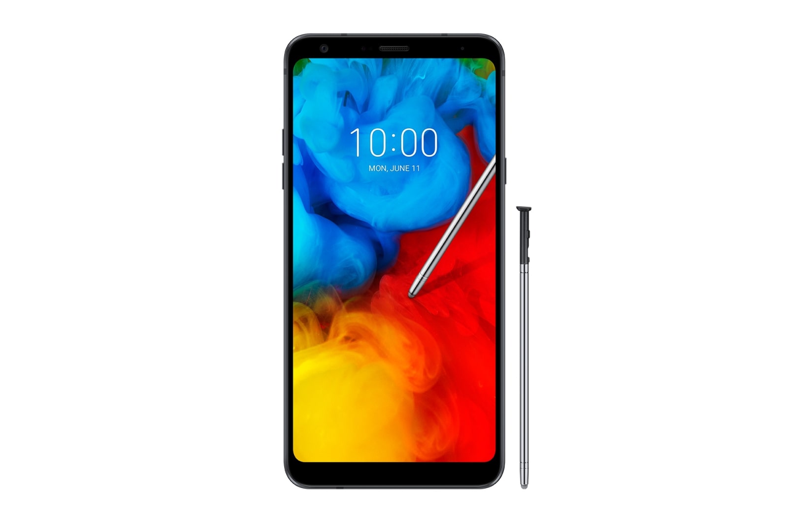 Vista frontal de LG Q Stylus+ LMQ710FA