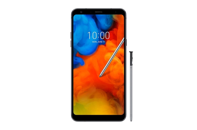 Vista frontal de  LG Q Stylus α LMQ710HS
