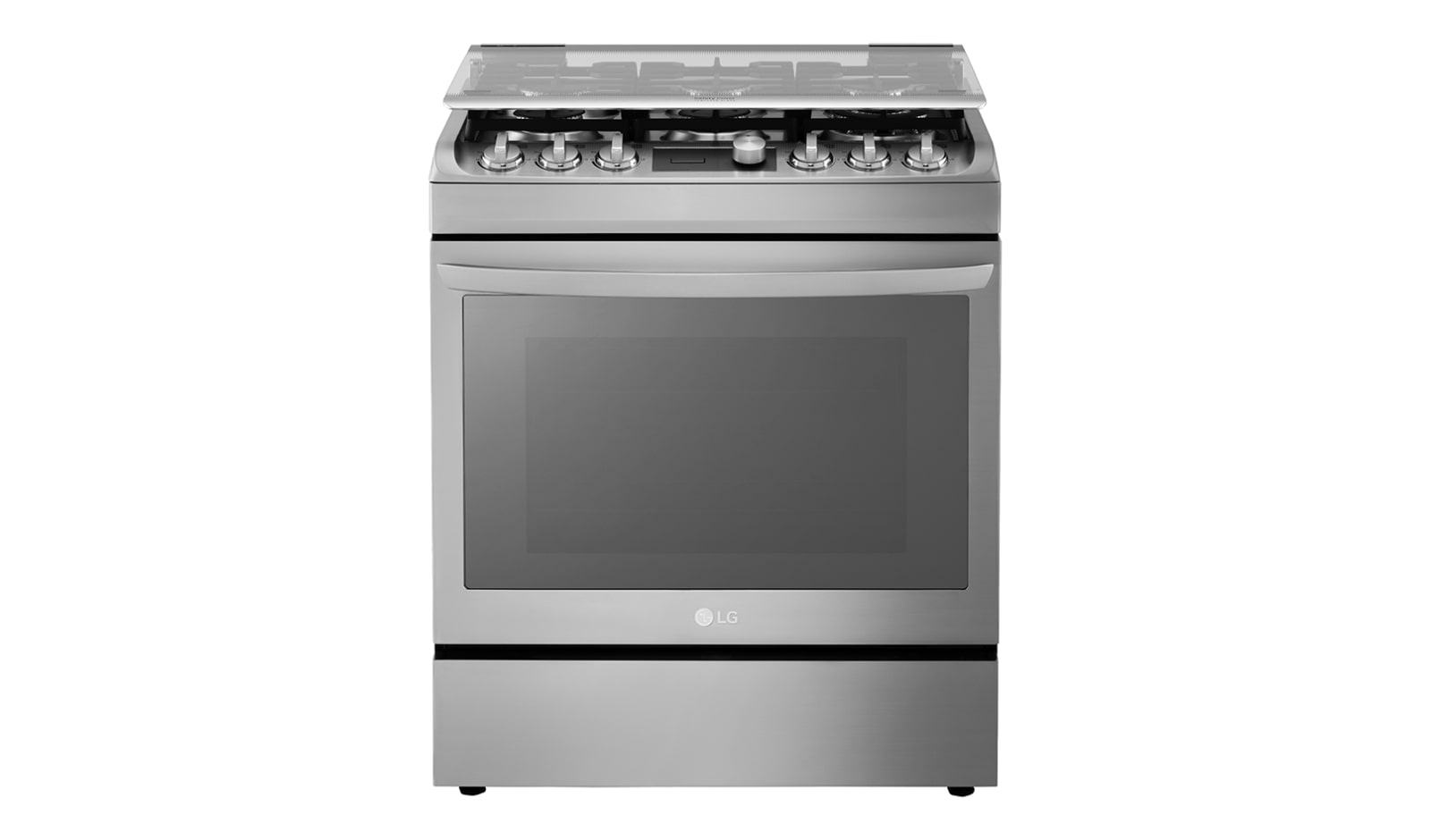 Vista frontal de Cocina LG con EasyClean®, 153L (horno), Acero Inoxidable RSG315T