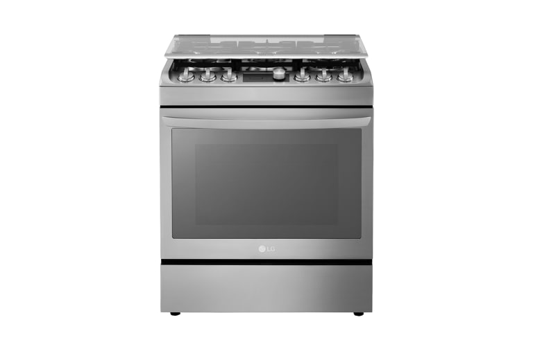 Vista frontal de Cocina LG con EasyClean®, 153L (horno), Acero Inoxidable RSG315T