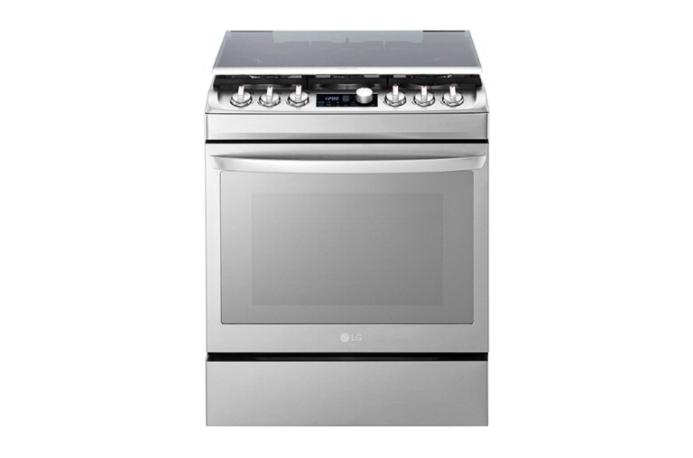 LG Cocina con tecnología EasyClean, 6 hornillas, Triple Llama y Gran Capacidad en el horno, RSG316T