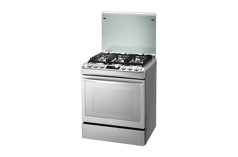 LG Cocina con tecnología EasyClean, 6 hornillas, Triple Llama y Gran Capacidad en el horno, RSG316T