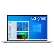 Vista frontal de LG gram ultraligera, panel IPS de 14” 16:10 y procesador Intel® Evo™ Core™ i5 de 11ᵃ Generación 14Z90P-G