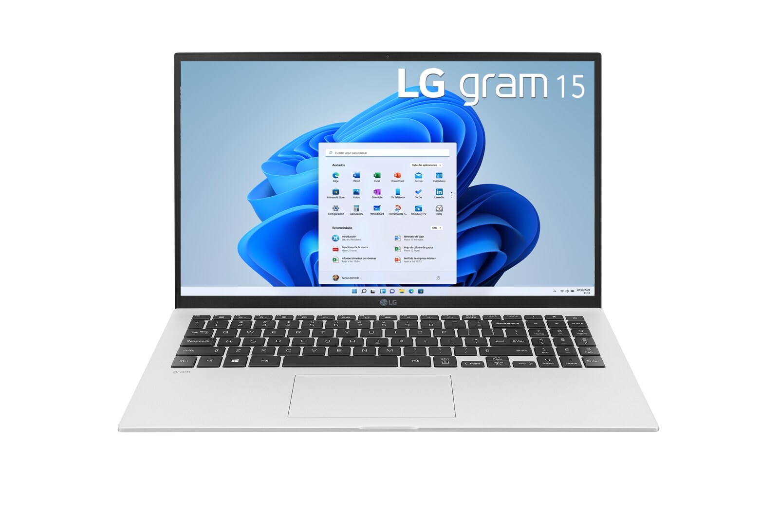 LG Laptop LG gram ultraligera, panel IPS de 15.6” y procesador Intel® Core™ i5 de 11ᵃ Generación, 15Z90P-G.AH66B4