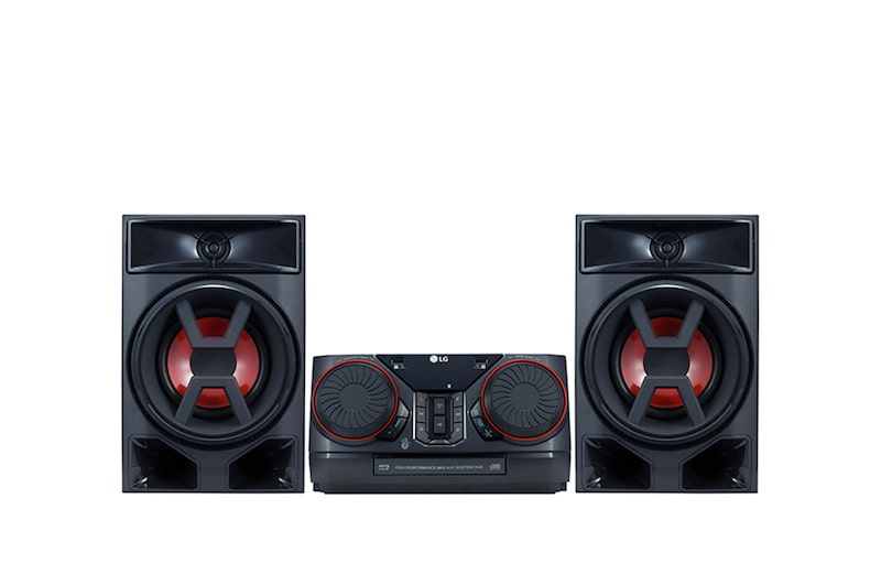 Vista frontal de Mini Componente LG XBOOM CK43 | 300W | Wireless Party Link | Multi Bluetooth | Radio FM CK43
