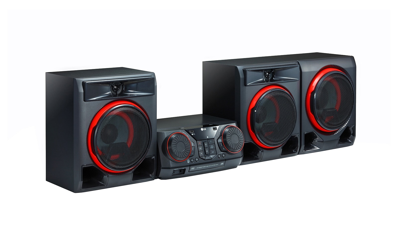 LG Mini Componente LG XBOOM CK57 | Multi Color Party Lighting | Karaoke Star | Efectos vocales | Party link inalámbrico, CK57