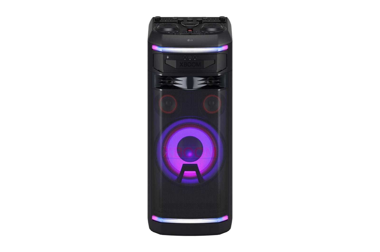 Front view with purple light