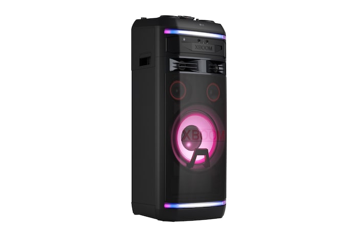 Side view with pink light