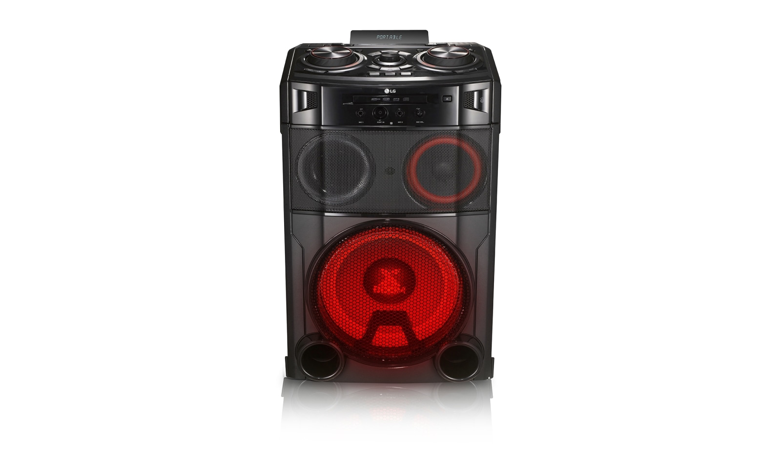 Vista frontal de MINI COMPONENTE LG XBOOM OM9550 1500W RMS OM9550