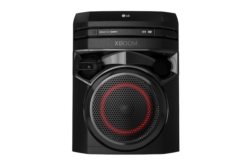 Vista frontal de Mini Componente LG XBOOM ON2D | Super Bass Boost | Control del sonido vocal | Ranura para Smartphone | Conectividad Versátil ON2D