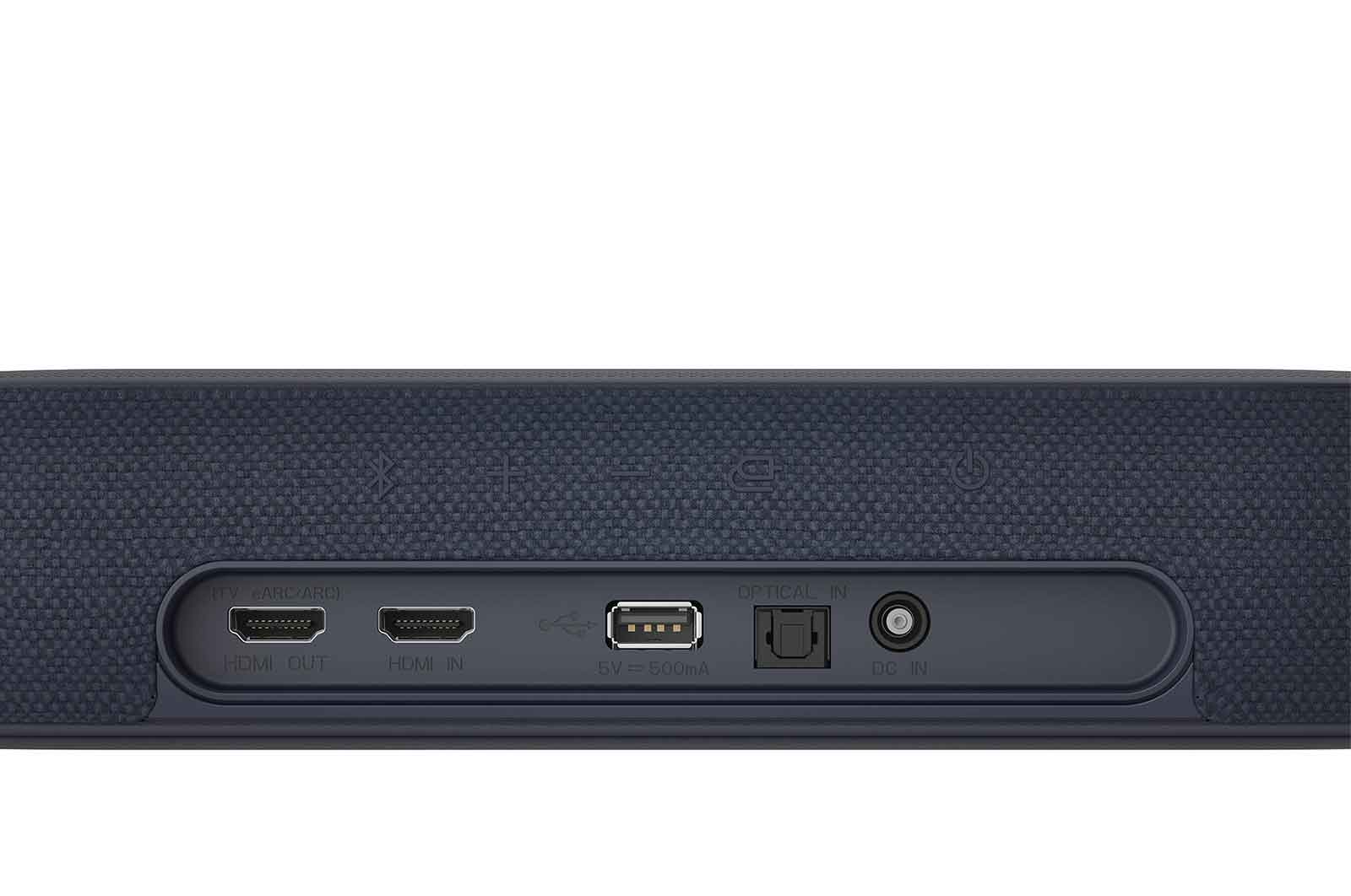 LG Barra de Sonido LG QP5 | Tecnología Meridian | Modo Compartir Sonido de TV y Modo de Control | Subwoofer de baja vibración, QP5