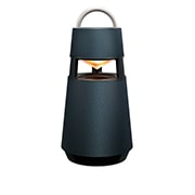 Ángulo frontal con iluminación amarilla encendida del parlante Bluethoof Xboom 360