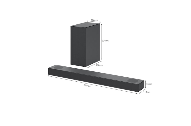 LG Soundbar LG S75Q |Tecnología de sonido Meridian | Modo Compartir TV Sound y Modo control soundbar | Audio de alta resolución Hi-Res, S75Q
