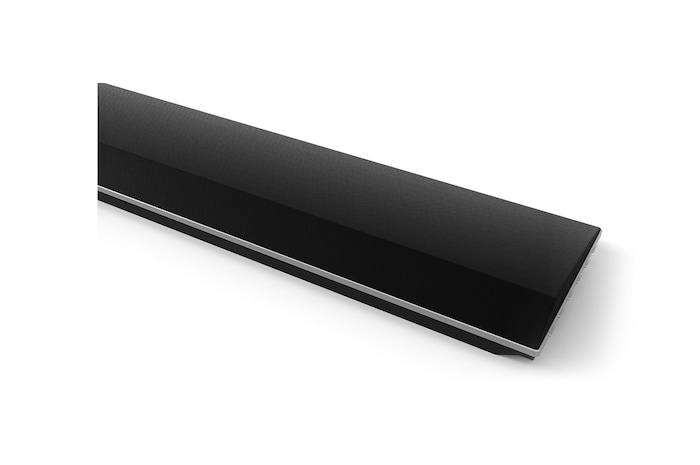 'Top view of LG Soundbar SG10TY's side corner