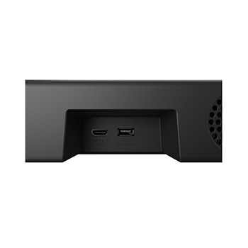 Soundbar and sub-woofer front view in parallel position