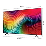 Vista frontal del LG NanoCell TV, NANO80
